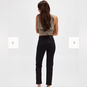 Levi’s Premium Wedgie Straight Jeans, Black, 25